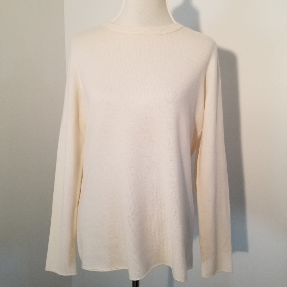 J.Crew DIVINA Cashmere Crew Neck Sweater Cream